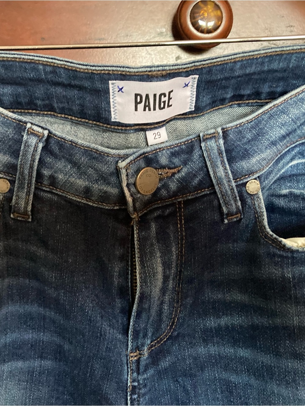 PAIGE Kylie Crop Dark Blue Ankle Crop Jeans